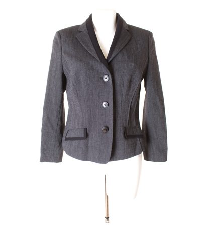 TONI GARD Damen Blazer Gr. DE 38 Grau/Schwarz Wolle