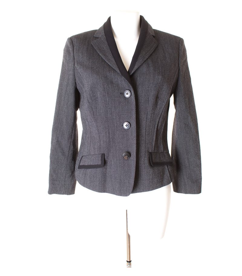 TONI GARD Damen Blazer Gr. DE 38 Grau/Schwarz Wolle – Foto 1