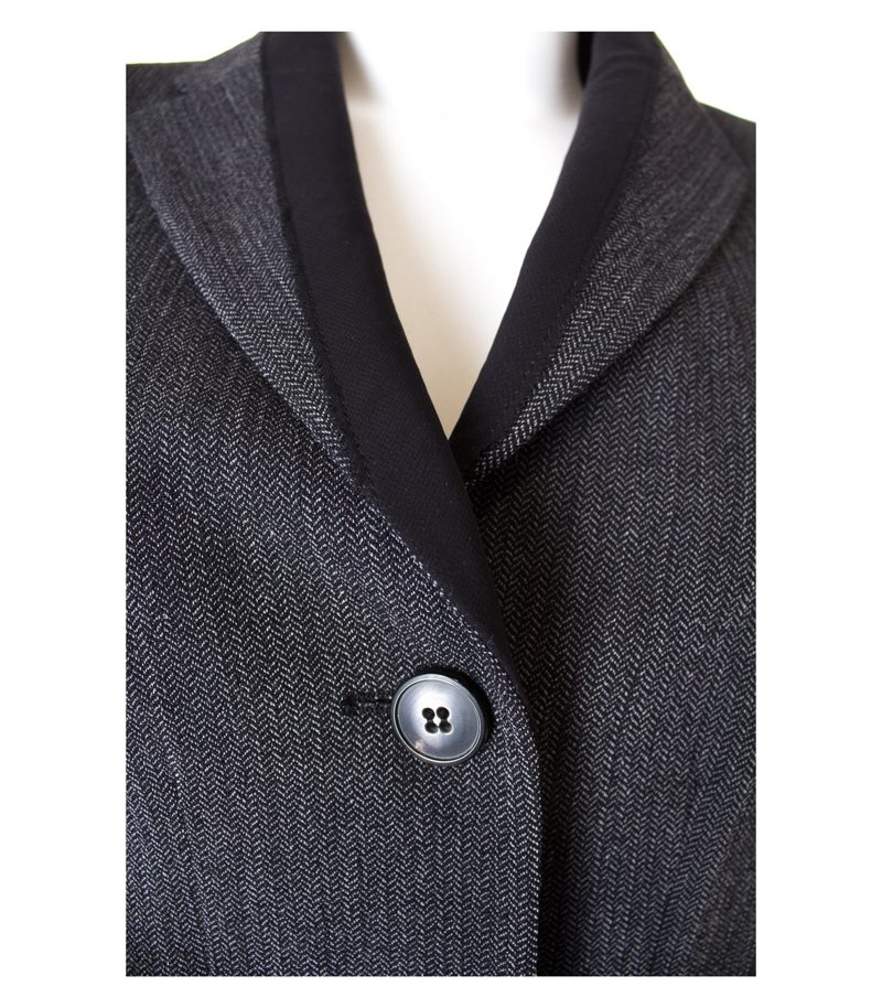 TONI GARD Damen Blazer Gr. DE 38 Grau/Schwarz Wolle – Foto 3