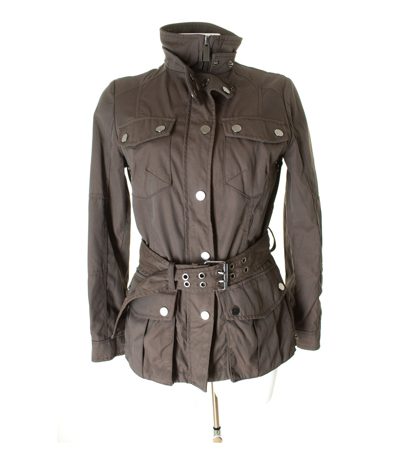 ZARA Damen WOMAN Jacke Gr. M Braun Baumwolle