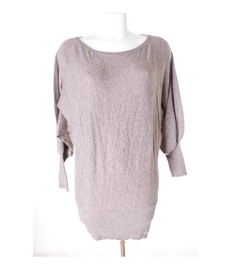 Peace dove Damen Pullover Gr. DE 40 Braungrau Kaschmir – Foto 1