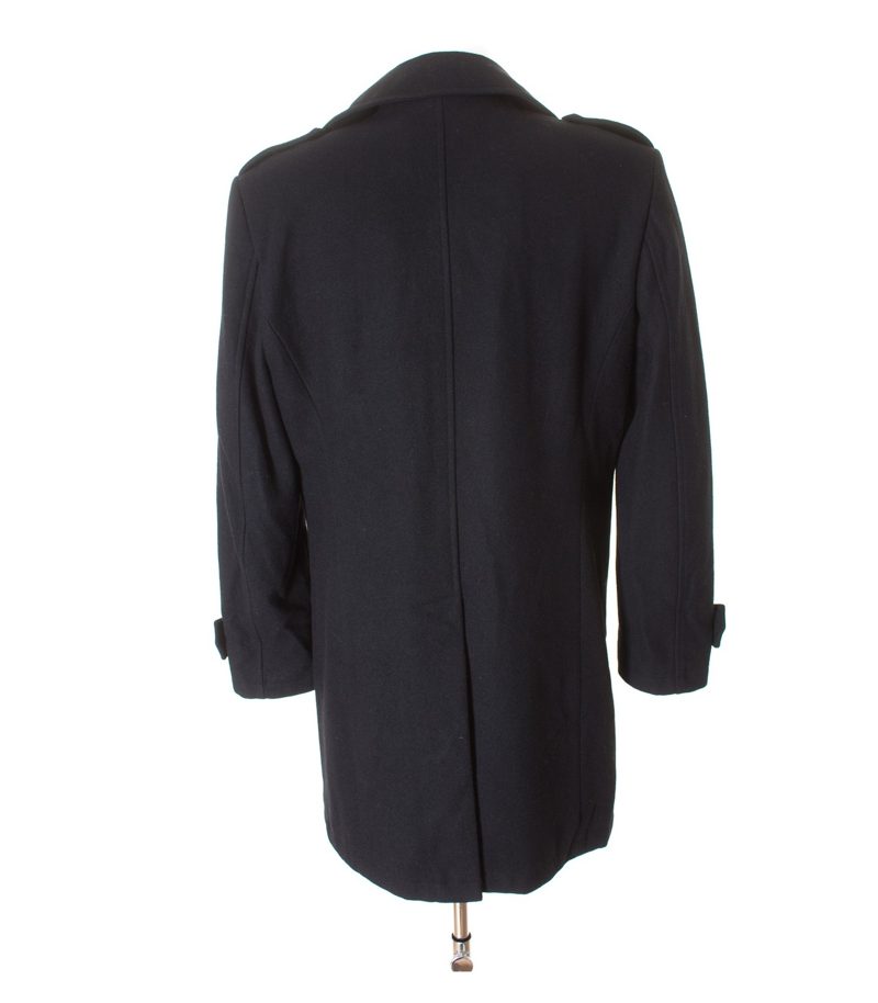 Tom Rusborg Herren Mantel Kurzmantel Gr. 48 Schwarz Wolle – Foto 3