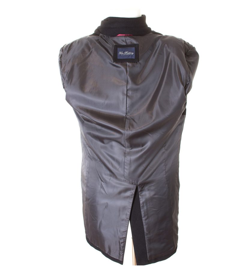 Tom Rusborg Herren Mantel Kurzmantel Gr. 48 Schwarz Wolle – Foto 6