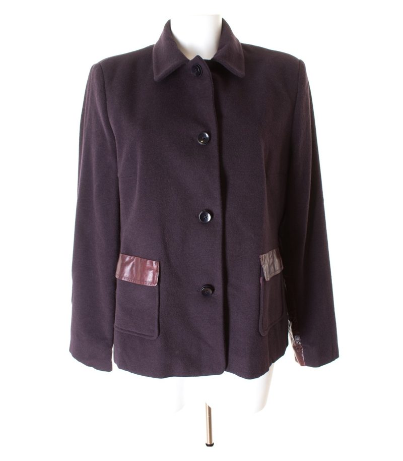 RIANI Damen Blazer Gr. DE 42 in Schwarzviolett Angora Wolle – Foto 1