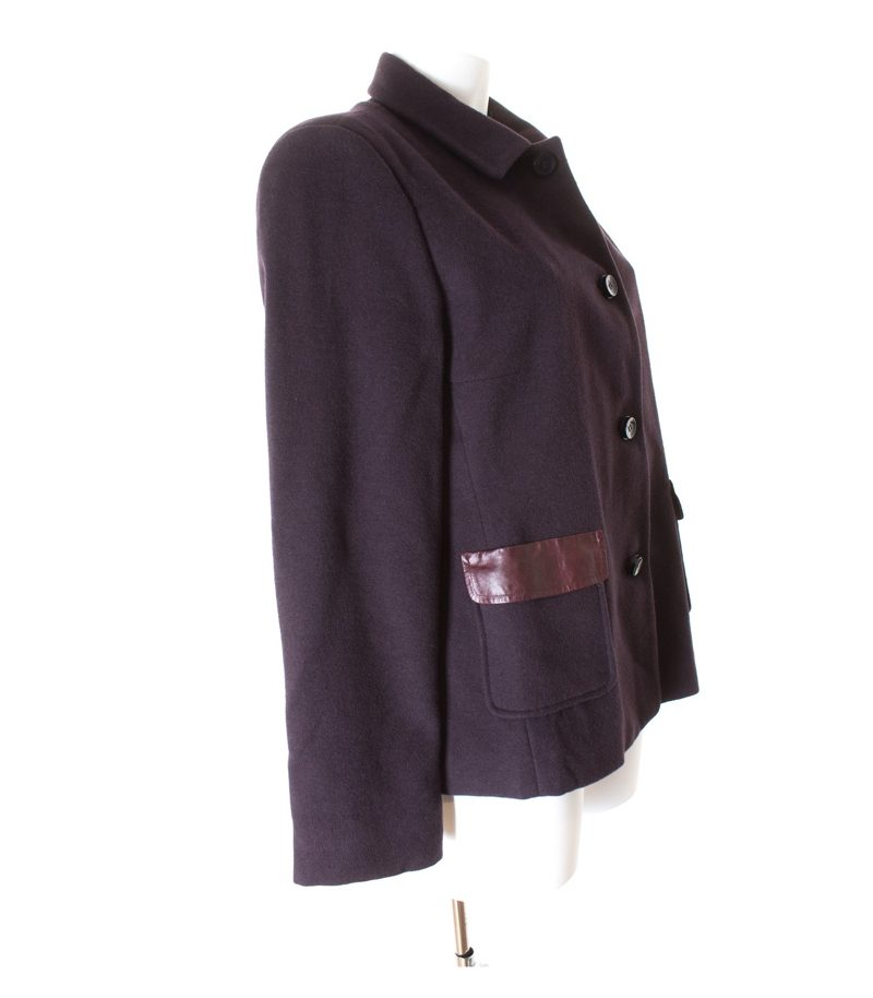 RIANI Damen Blazer Gr. DE 42 in Schwarzviolett Angora Wolle – Foto 2