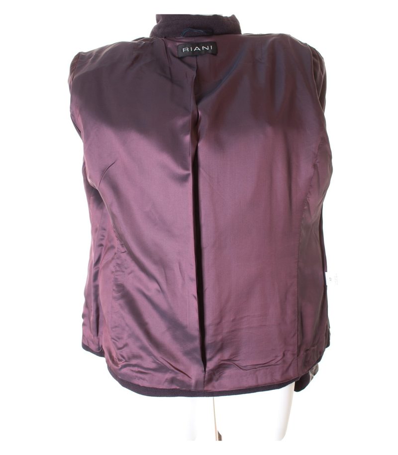 RIANI Damen Blazer Gr. DE 42 in Schwarzviolett Angora Wolle – Foto 4