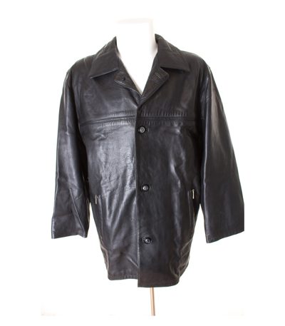 Herren Lederjacke Gr. 50 Schwarz Leder