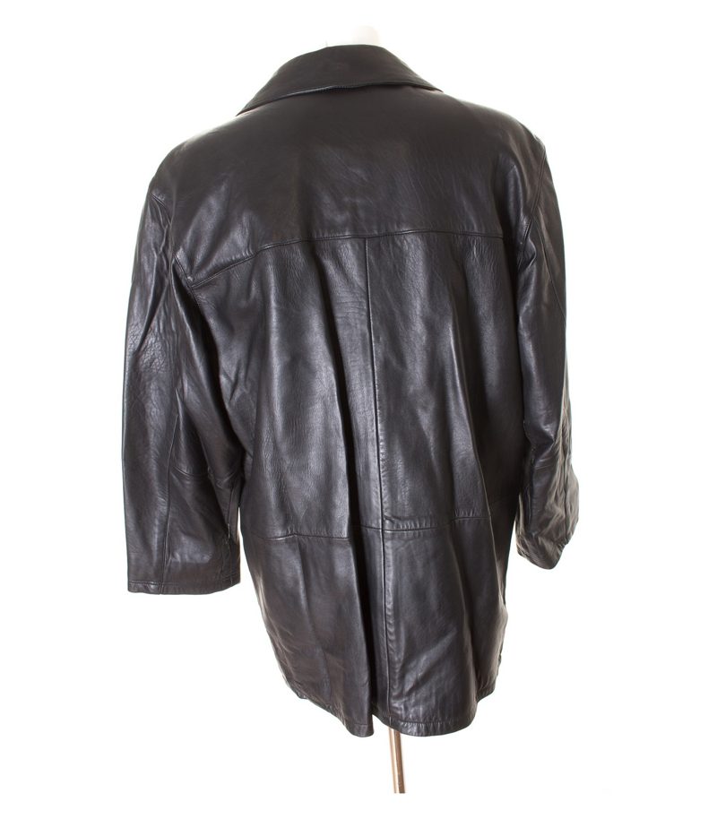 Herren Lederjacke Gr. 50 Schwarz Leder – Foto 3