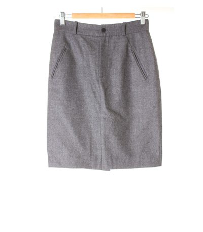 BALENCIAGA.PARIS Damen Rock Gr. DE 36 Grau Wolle