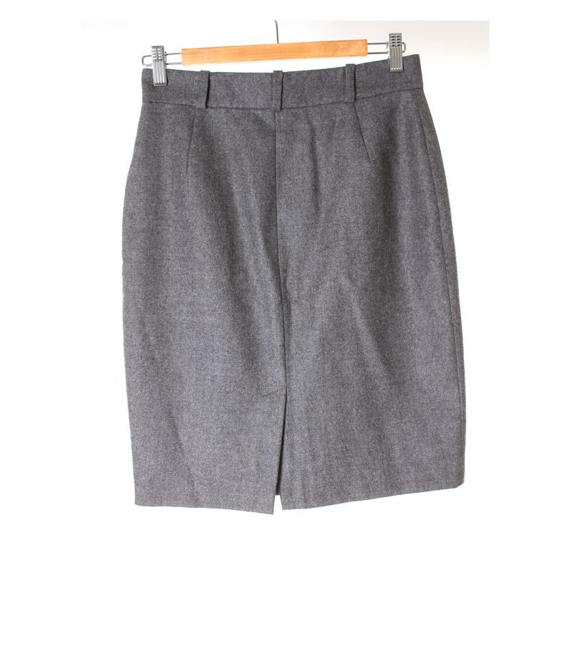 BALENCIAGA.PARIS Damen Rock Gr. DE 36 Grau Wolle – Foto 2