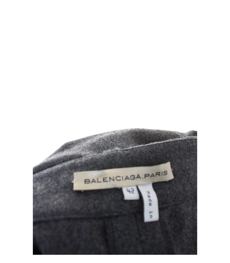 BALENCIAGA.PARIS Damen Rock Gr. DE 36 Grau Wolle – Foto 3