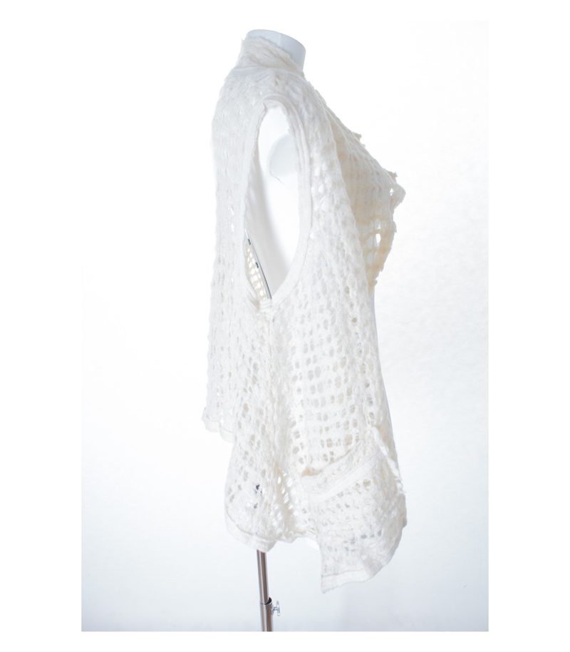 she's crazy Damen Weste Strickweste Gr. DE 38 Beige Wolle – Foto 2