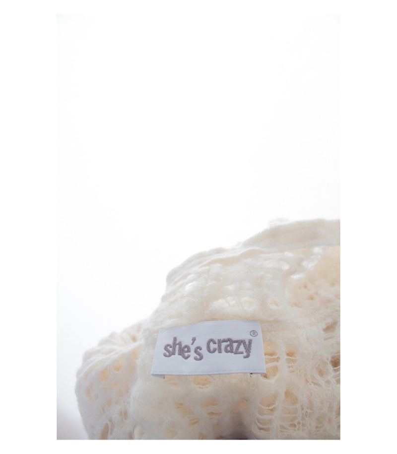 she's crazy Damen Weste Strickweste Gr. DE 38 Beige Wolle – Foto 4