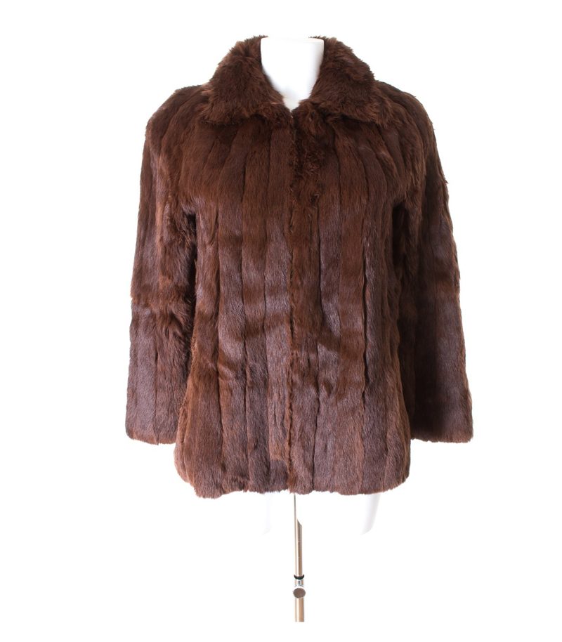 Atelier für feine Pelze Peter Kujath Damen Jacke Pelzjacke Gr. DE 38 Braun – Foto 1