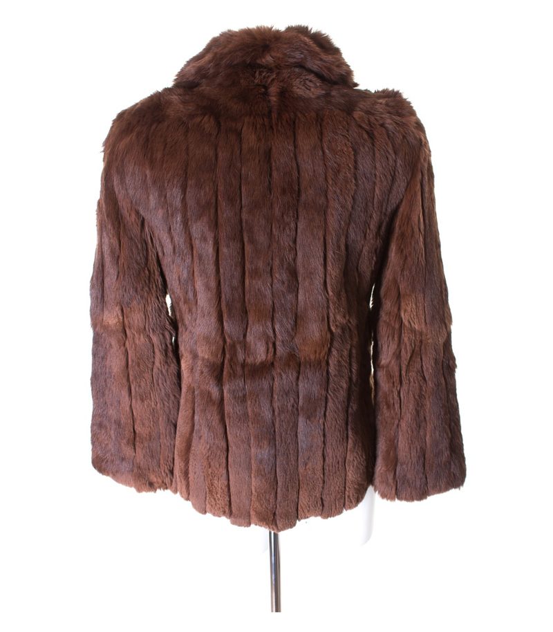 Atelier für feine Pelze Peter Kujath Damen Jacke Pelzjacke Gr. DE 38 Braun – Foto 4