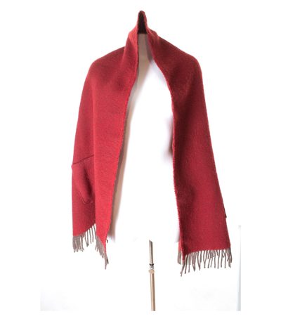 Jidstrand Damen Schal Tuch Gr. 182 cm x 60,5 cm Rot/Braun Knit Wolle