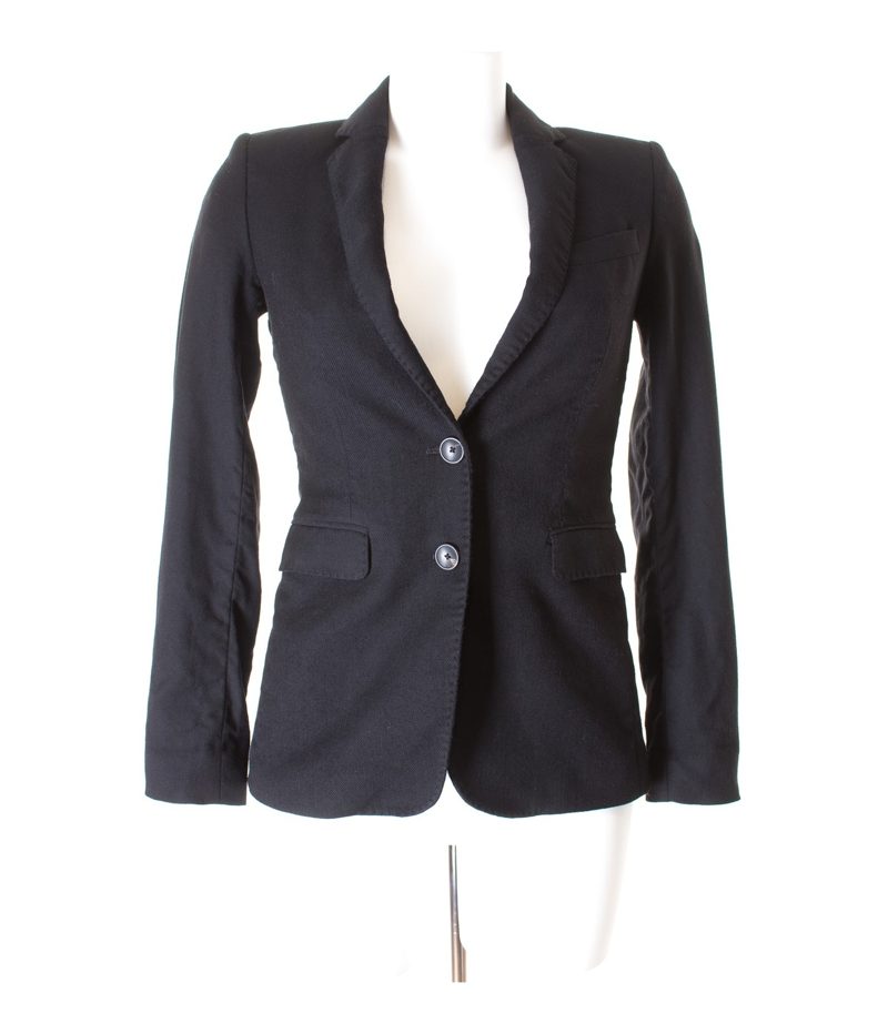 Massimo Dutti Damen Blazer Gr. DE 34 Schwarz Wolle – Foto 1