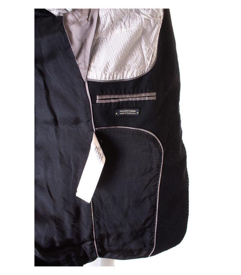 Massimo Dutti Damen Blazer Gr. DE 34 Schwarz Wolle – Foto 4
