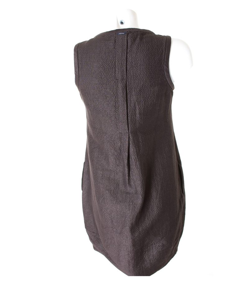 S' Max Mara Damen Kleid Gr. S Braun Baumwolle Seide – Foto 7