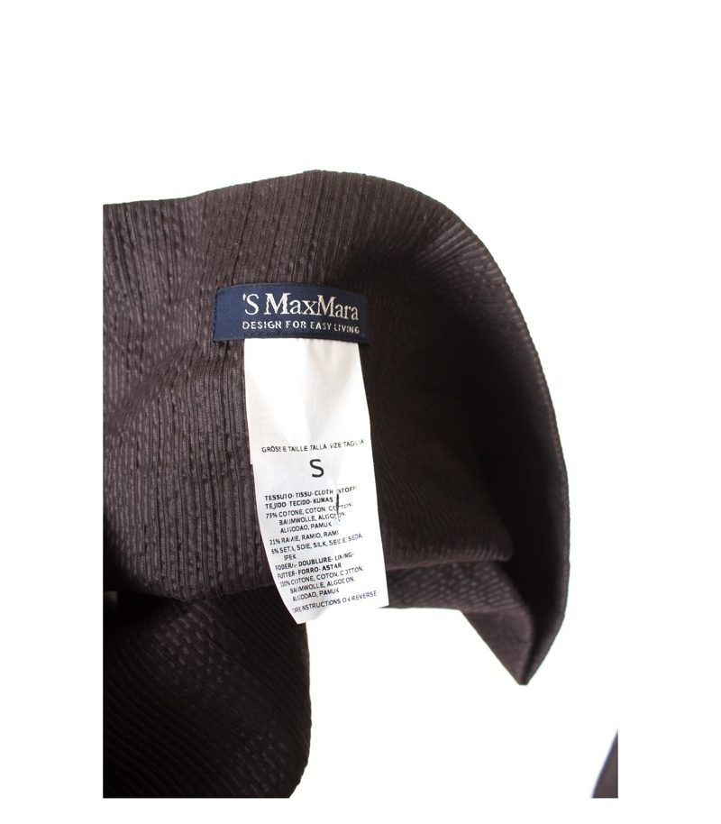 S' Max Mara Damen Kleid Gr. S Braun Baumwolle Seide – Foto 8
