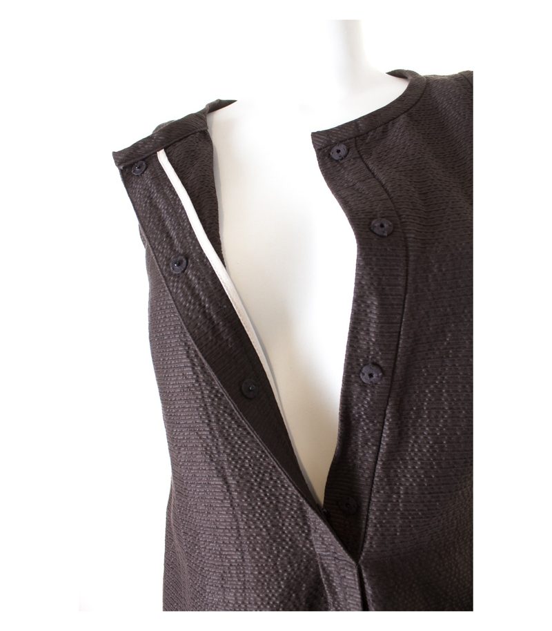 S' Max Mara Damen Kleid Gr. S Braun Baumwolle Seide – Foto 9