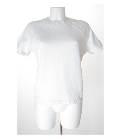 LIEBESKIND Berlin Damen T-Shirt Shirt Gr. S Weiß/Beige Baumwolle