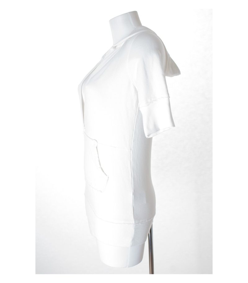 Marc O'Polo Damen Pullover Kapuzenpullover Gr. S Weiß Baumwolle Modal – Foto 2