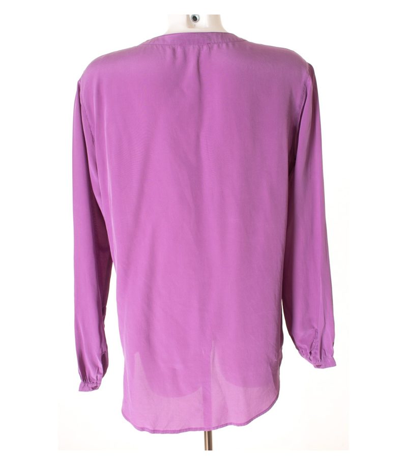 (THE MERCER) N.Y Damen Bluse Shirt Gr. DE 42 Violett Seide – Foto 3