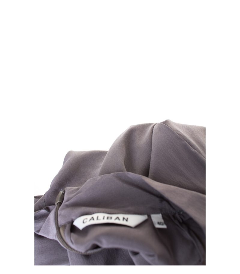 CALIBAN Damen Bluse Shirt Gr. DE 34 Grau Seide – Foto 5