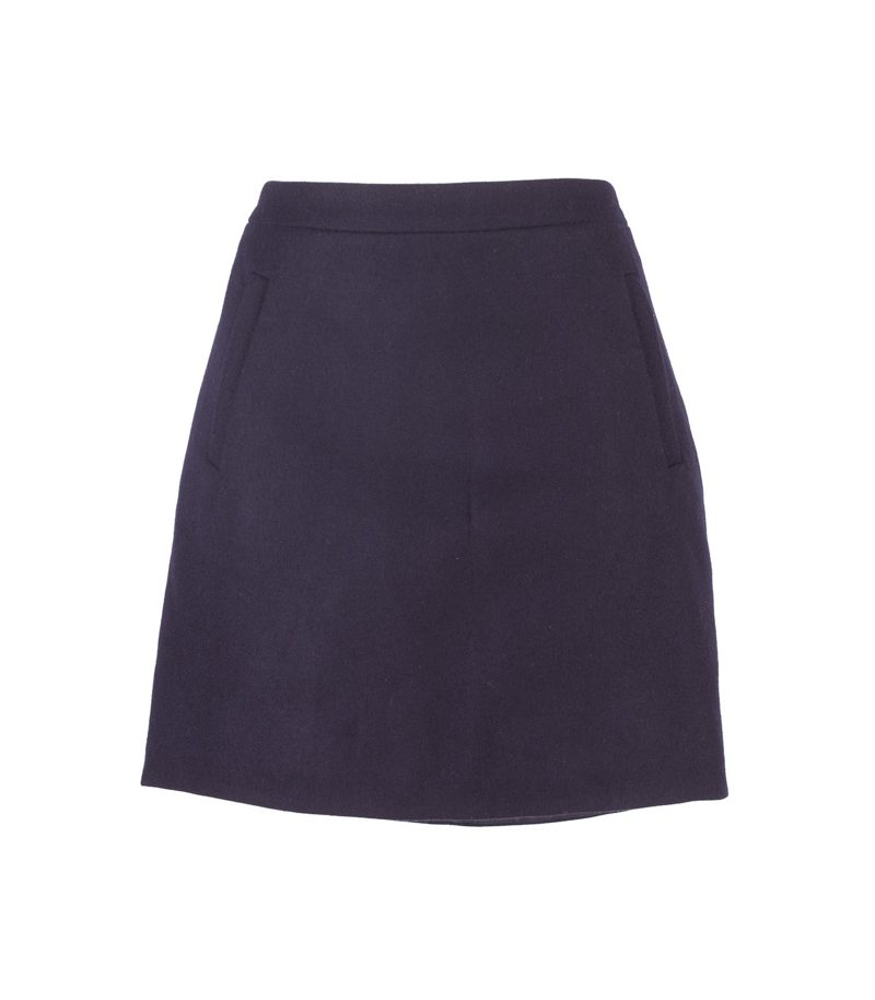 J. CREW Damen Rock Gr. 8 M Reine Blau Wolle – Foto 1