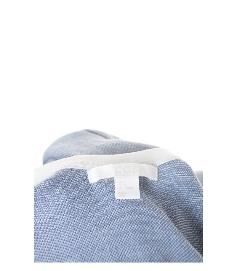 COS Damen T-shirt Shirt Lagenlook Oversize Gr. S Blau/Weiß Baumwolle – Foto 4