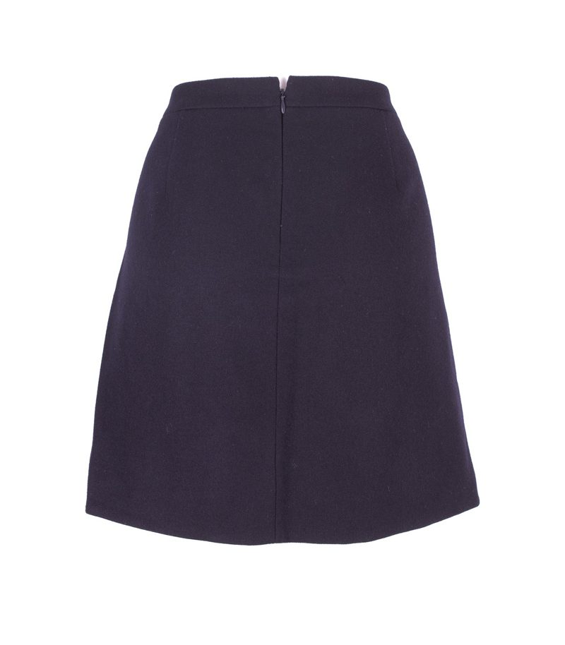 J. CREW Damen Rock Gr. 8 M Reine Blau Wolle – Foto 3