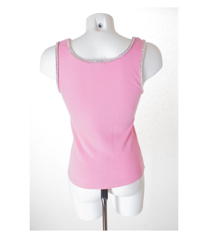 AMOR & PSYCHE Damen Top Stricktop Shirt Gr. L Rosa Modal – Foto 3