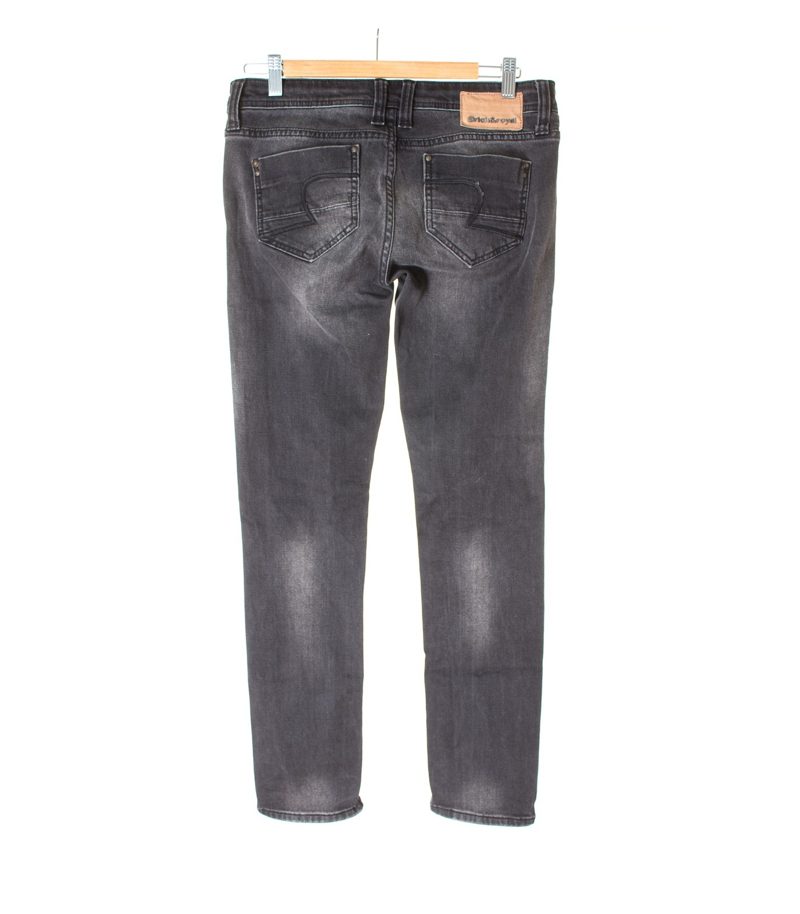 Rich & Royal Damen Jeans Hose Gr. W28 L32 Grau/Schwarz Baumwolle – Foto 2
