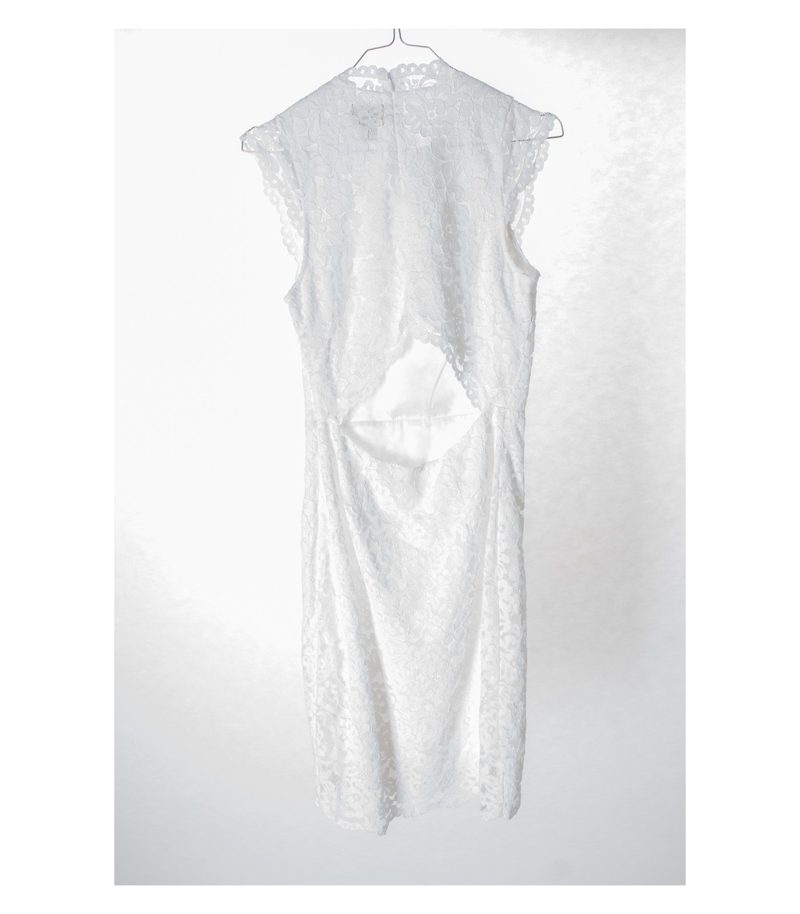 H&M Damen Kleid Abendkleid Lace Gr. DE 34 Baumwolle Viskose NEU – Foto 2