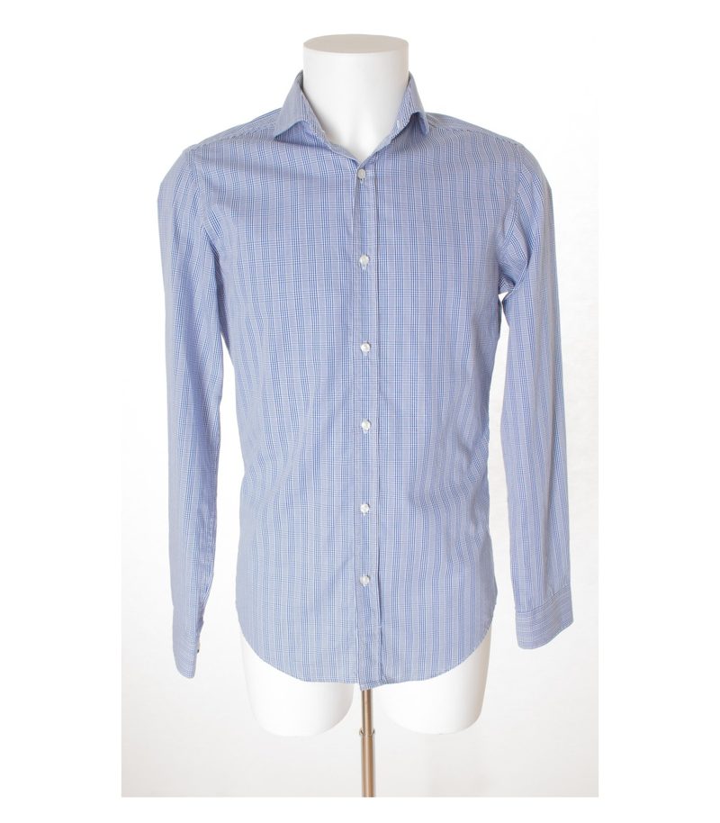 JOOP Herren Hemd Business Shirt Gr. 38/15 Blau/Weiß Baumwolle – Foto 1