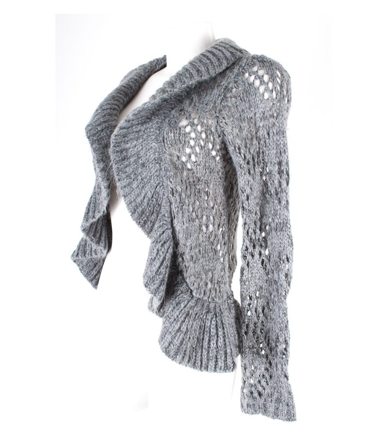 HALLHUBER Damen Strickjacke Cardigan Gr. S Loch-Effektmuster Strick – Foto 2
