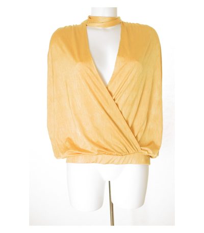 ZARA Damen Bluse Shirt Gr. L Gelb