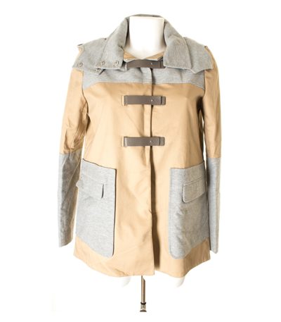 Stiletto Damen Jacke Kapuzenjacke Gr. DE 40 Beige/Grau