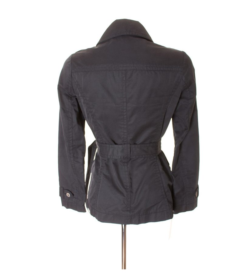 UNITED COLORS OF BENETTON Damen Jacke Gr. DE 34 Schwarz Baumwolle – Foto 3