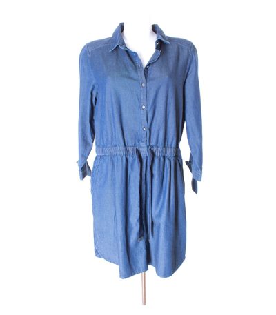 TOM TAILOR Denim Damen Kleid Freizeitkleid Gr. XL Blau Baumwolle
