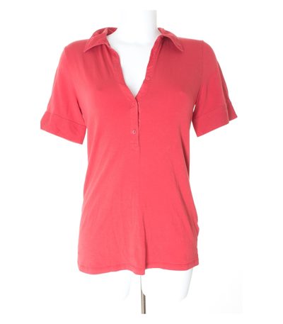 theory Damen T-Shirt Bluse Freizeitshirt Shirt Gr. L Rot Baumwolle
