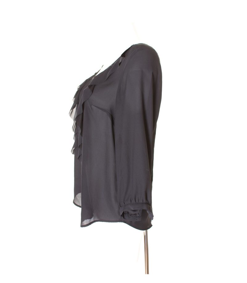 Damen Bluse Shirt Gr. DE 38 Schwarz – Foto 2