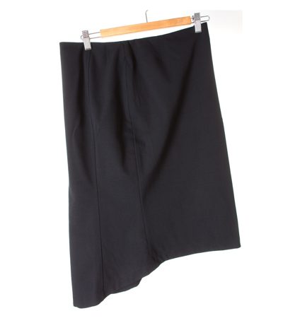 Damen Rock Gr. DE 40 Schwarz Wolle