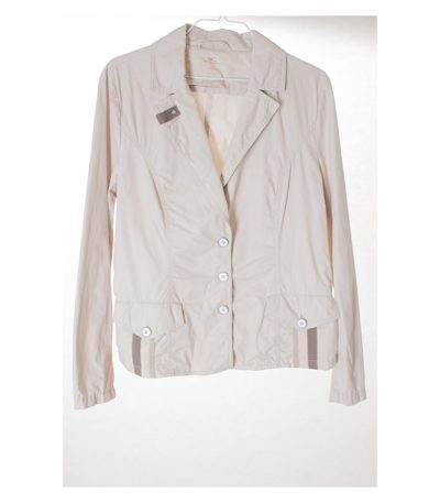NICE CONNECTION Damen Blazer GR. DE 42 Beigegrau Baumwolle