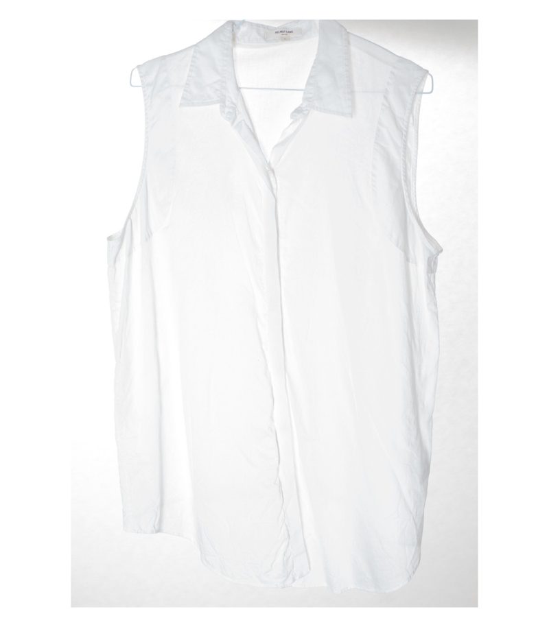 HELMUT LANG Damen Bluse shirt Gr. L Weiß Baumwolle – Foto 1