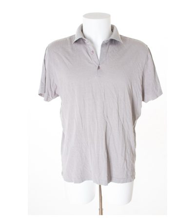 HUGO BOSS Herren T-shirt Poloshirt Gr. M Graubraun Baumwolle
