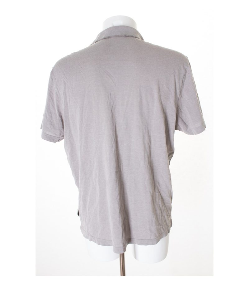 HUGO BOSS Herren T-shirt Poloshirt Gr. M Graubraun Baumwolle – Foto 3