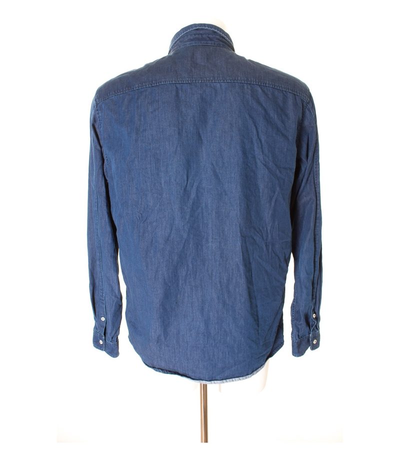 COS Herren Hemd Freizeithemd Gr. M Blau Baumwolle – Foto 2