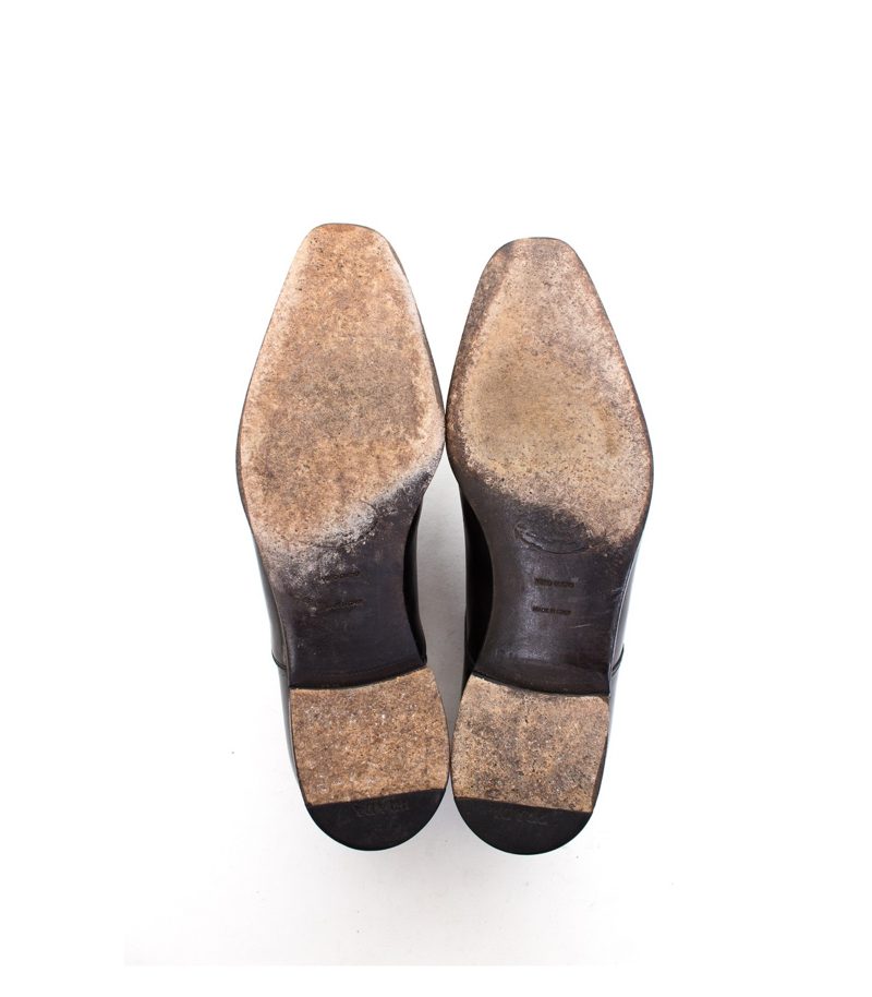 PRADA Herren Schuhe Gr. EU 39 UK 5,5 Schnürschuhe Schwarz Leder – Foto 5